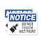 Signmission Do Not Touch Wet Paint Sign With Symbol, 7 in W x Rectangle, Vinyl Decal OS-2PACK-NS-D-57-L-11390 - alternate 1